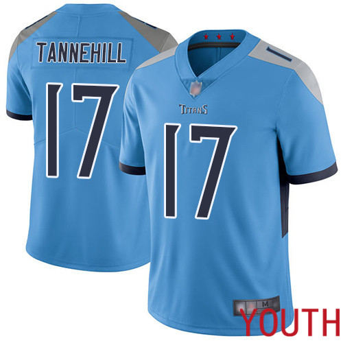 Tennessee Titans Limited Light Blue Youth Ryan Tannehill Alternate Jersey NFL Football #17 Vapor Untouchable->youth nfl jersey->Youth Jersey